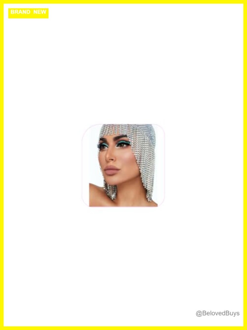 Rhinestone Flapper Headpiece with Silver Chain Gatsby Hair Accessory